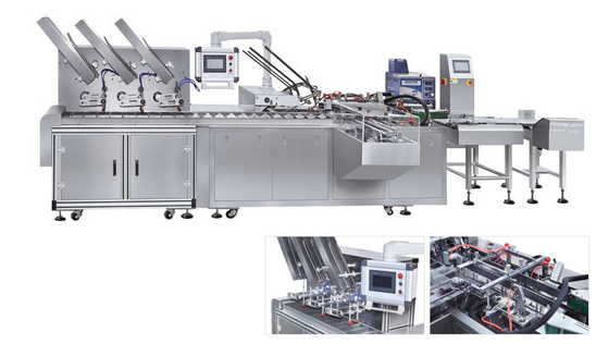 Blister Board Medicine Cartoner Packaging Machine Tube Cardboard Box With Glue Sprayer